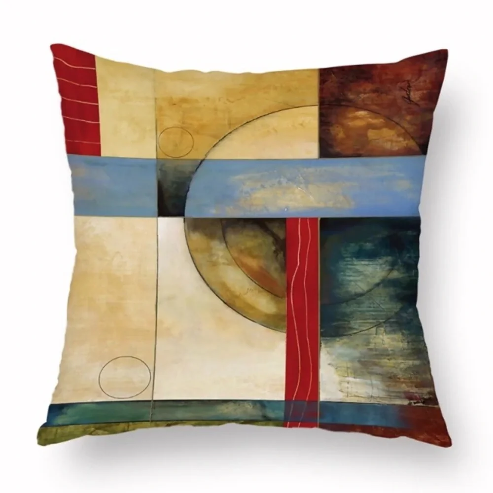 Luxury Home | Set of 4 Modern Abstract Art Design Throw Pillow Covers